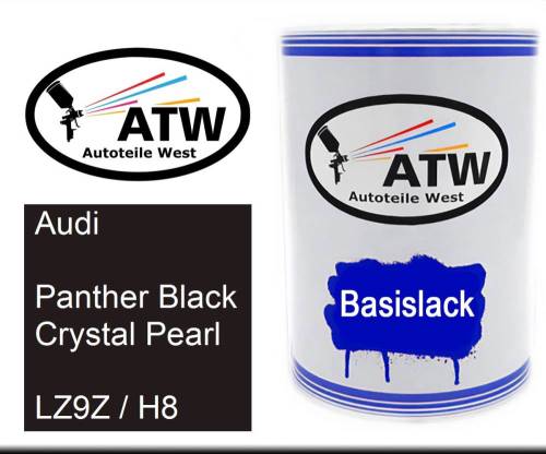 Audi, Panther Black Crystal Pearl, LZ9Z / H8: 500ml Lackdose, von ATW Autoteile West.